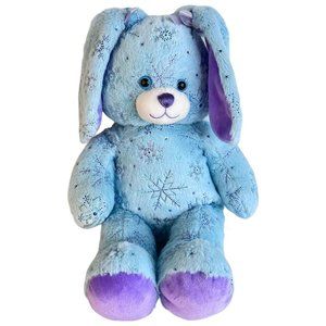 Build A Bear Blue Snowflake Bunny Rabbit Plush Sparkle 17” Retired Easter Purple